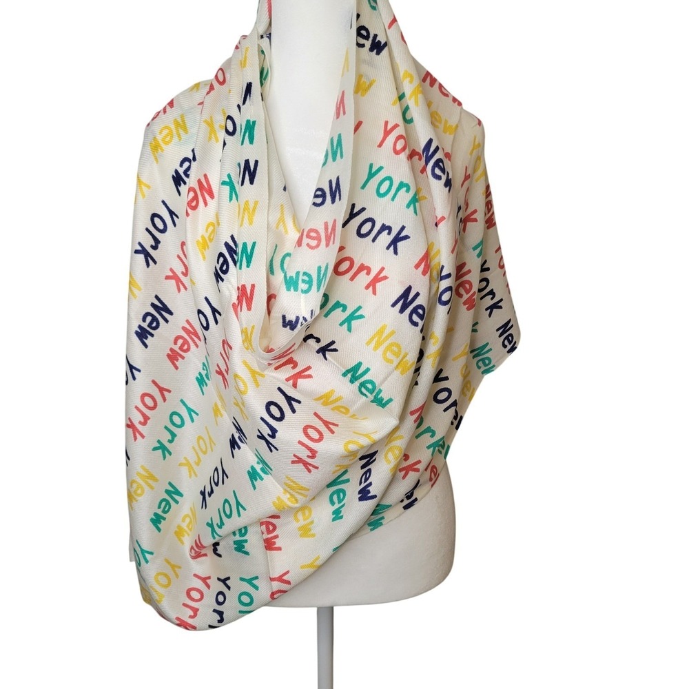 Scarf Pashmina 100% Cashmere Colorful Braided Fringe End New York Preppy‎ Modern
